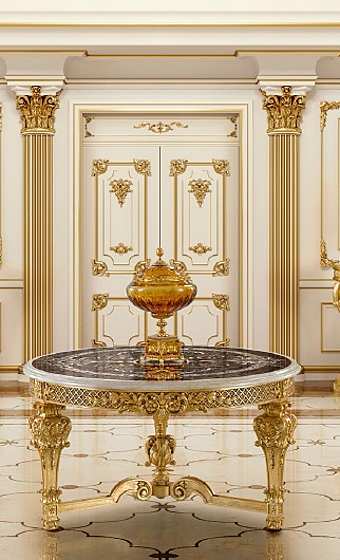 Резной стол со столешницей из мрамора Modenese Gastone Резной стол со столешницей из мрамора Modenese Gastone фабрика MODENESE GASTONE из Италии
