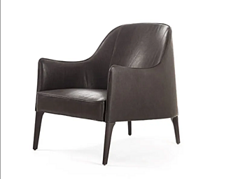 Кресло с подлокотниками из кожи Frigerio Jackie 11508