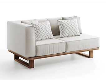 Диван с обитой спинкой на два места из ткани Atmosphera  9 Zero PF.OUT.90.M2.BA2AS+PF.OUT.90.CA+PF.OUT.90.CC фабрика ATMOSPHERA из Италии