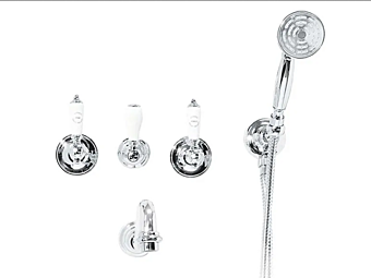 Настенный встраиваемый набор для ванны с ручным душем из коллекции Berkeley Gentry Home фабрика Gentry Home из Италии