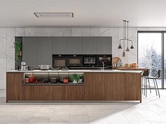 Кухня с островом из материала LUBE CUCINE Plus фабрика LUBE CUCINE из Италии