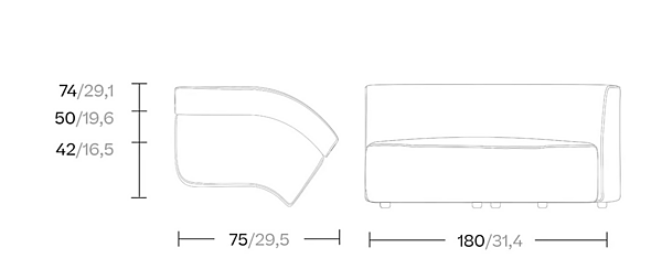 Модульный диван из ткани с мягкой спинкой KETTAL Sofa O A2O39IZQ00, A2O39DER00, A2439DER0L, A2439IZQ0L, A2439TO10L, A2439DERXL, A2439IZQXL, A2439TO1XL фабрика KETTAL из Италии. Фото №14
