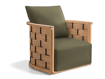 Кресло с подлокотниками из алюминия Molteni & C  Palinfrasca 1