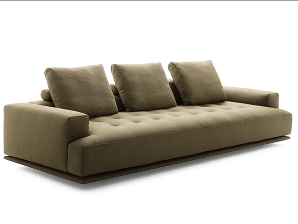 Диван с мягкой спинкой из ткани или кожи ZANOTTA SHIKI 1247/302DX фабрика ZANOTTA из Италии. Фото №1