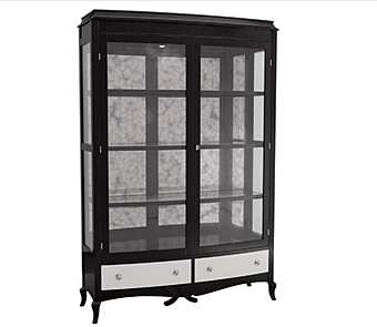 Витрина с прозрачными дверьми из массива дерева и стекла DECORA ( LCI STILE) N0241. N0243 фабрика DECORA ( LCI STILE) из Италии