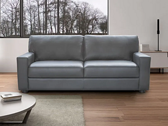 Кожаный диван с мягкой спинкой MitoHome  Ipno