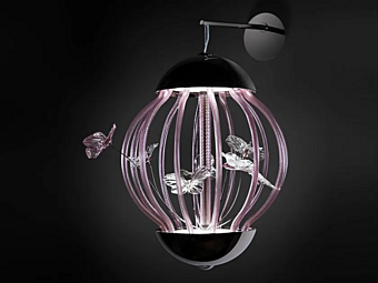 Светодиодная стеклянная настенная лампа Cage MULTIFORME AP2023 фабрика MULTIFORME из Италии