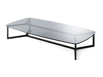 Прямоугольный кофейный стол из стекла и нержавеющей стали Gallotti&Radice Raj 6 фабрика Gallotti & Radice из Италии