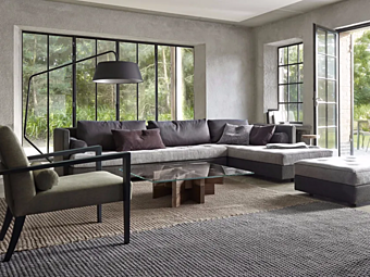 Модульный секционный диван с тканевой обивкой LIGNE ROSET Nomade 2 13232300+13232200 фабрика LIGNE ROSET из Италии