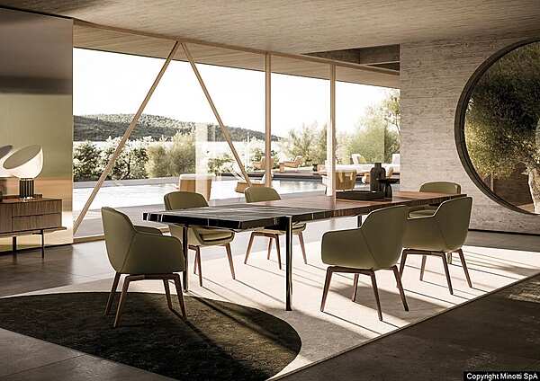 Стол MINOTTI Superquadra фабрика Minotti из Италии. Фото №2
