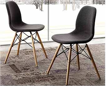 Стул из массива дерева, металла и текстиля ARREX A289 фабрика ARREX из Италии