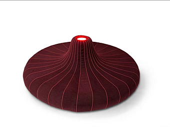 Изогнутый диван из ткани с мягкой спинкой GIOVANNETTI O Vulcano