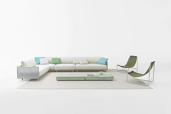 Секционный диван с мягкой спинкой из ткани PAOLA LENTI Harbour B178BS+B178DA+B178BD фабрика PAOLA LENTI из Италии. Фото №4
