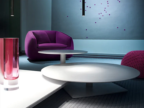 Кофейный столик круглой формы с высотой регулируемой PAOLA LENTI Giro B58E фабрика PAOLA LENTI из Италии. Фото №2