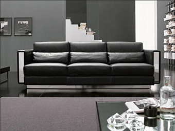 Диван с мягкой спинкой из ткани MitoHome Apa