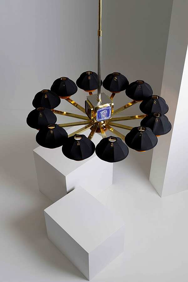 Латунная люстра, керамика SIGMAL2  7313/12 фабрика SIGMA L2 из Италии. Фото №3