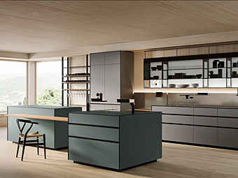 Кухня с островом без ручек из ламината VALCUCINE Riciclantica Silk Effect Кухня с островом без ручек из ламината VALCUCINE Riciclantica Silk Effect фабрика VALCUCINE из Италии