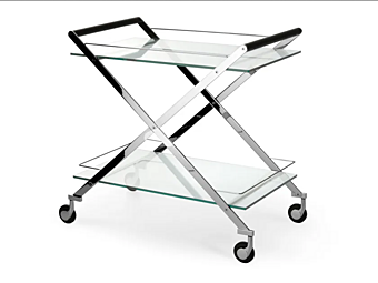 Кухонный trolley из стекла и металла Gallotti&Radice Mister фабрика Gallotti & Radice из Италии