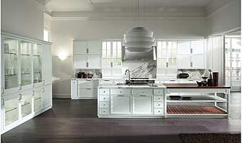 Линейная встроенная кухня с островом из материала ASTER CUCINE Avenue 1 фабрика Aster Cucine из Италии