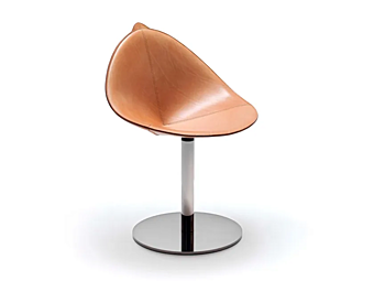 Кресло с вращающейся основой из кожи с отделкой FASEM Fiorile BT фабрика FASEM из Италии