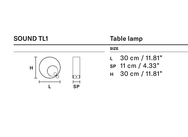 Настольная лампа MASIERO (EMME PI LIGHT) SOUND TL1 фабрика MASIERO (EMME PI LIGHT) из Италии. Фото №2