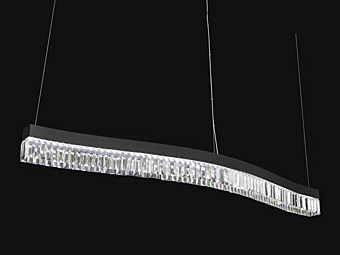 Подвесная LED люстра из хрусталя Way Curve Euroluce Lampadari фабрика EUROLUCE LAMPADARi из Италии