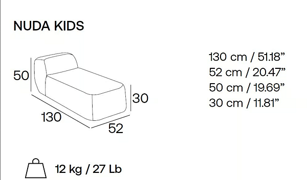 Шезлонг из полиуретана для детей Nuda Adrenalina NUDA Chaiselongue фабрика ADRENALINA из Италии. Фото №5