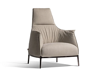 Кресло с подголовником из ткани POLTRONA FRAU Archibald фабрика POLTRONA FRAU из Италии