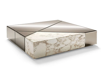 Кофейный столик квадратной формы из мрамора OPERA CONTEMPORARY Cyrano 45 45167 фабрика OPERA CONTEMPORARY из Италии