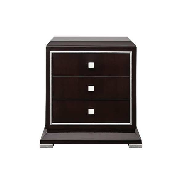 Тумбочка прикроватная из массива дерева с отделкой из металла DECORA ( LCI STILE) D0327 фабрика DECORA ( LCI STILE) из Италии. Фото №1