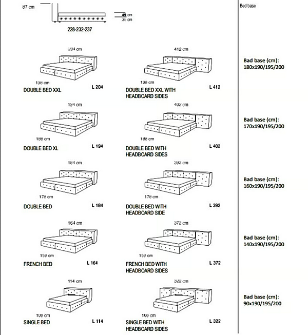 Кожаная двуспальная кровать с мягкой спинкой MitoHome Auriga фабрика MitoHome из Италии. Фото №8