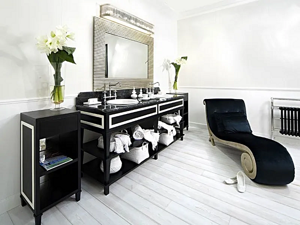 Деревянная двойная тумба с раковинами Gentry Home Nottingham 200 фабрика Gentry Home из Италии. Фото №4