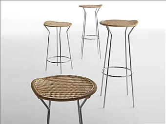 Барный табурет из высок woven wicker Casamania & Horm фабрика Casamania & HORM из Италии