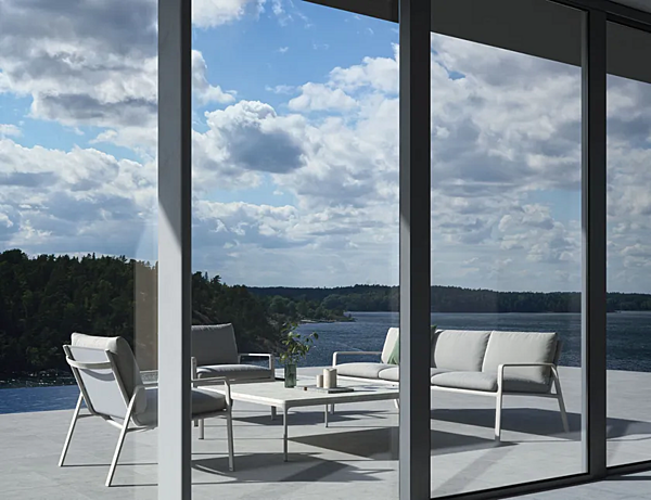 Кофейный столик из камня квадратной формы PARK LIFE KETTAL KS1100900 фабрика KETTAL из Италии. Фото №6
