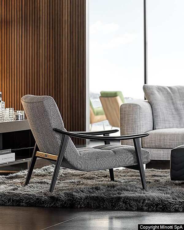 Кресло MINOTTI Fynn фабрика Minotti из Италии. Фото №16