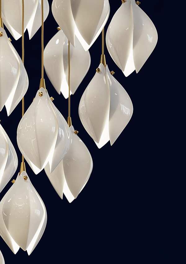 Люстра Haberdashery "BLOOM CONICAL 100" BLM-CO4-NP/GP-CPA-PWG/PWM фабрика HABERDASHERY из Италии. Фото №7