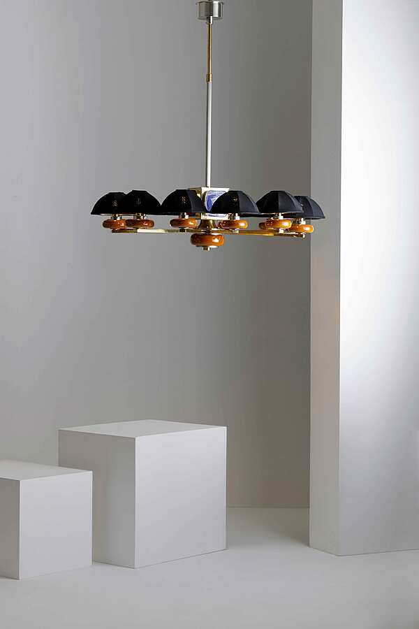 Латунная люстра, керамика SIGMAL2  7313/12 фабрика SIGMA L2 из Италии. Фото №2