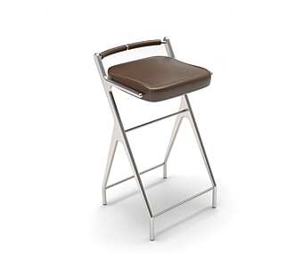 Барный стул из цельного алюминия и кожи  Officine Gullo ARR002