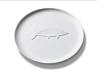 Круглый фарфоровый поднос Poisson CASSINA GNR 32
