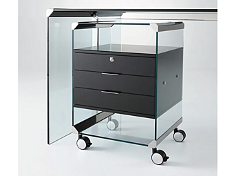 Кристаллический офисная тумбочка на колесах Gallotti&Radice Movie фабрика Gallotti & Radice из Италии