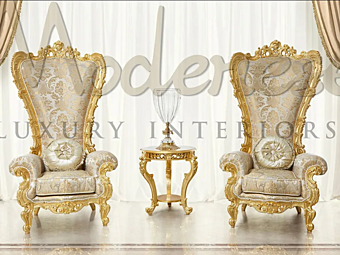 Кресло с мягкой спинкой из ткани MODENESE GASTONE 15508
