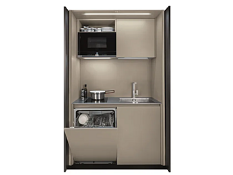 Мини-кухонный шкаф из дерева Euromobil Hideaway фабрика Euromobil из Италии