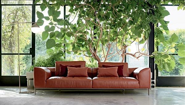 Диван из кожи на три места CORTEZARI Diva 703 фабрика CORTE ZARI из Италии. Фото №3