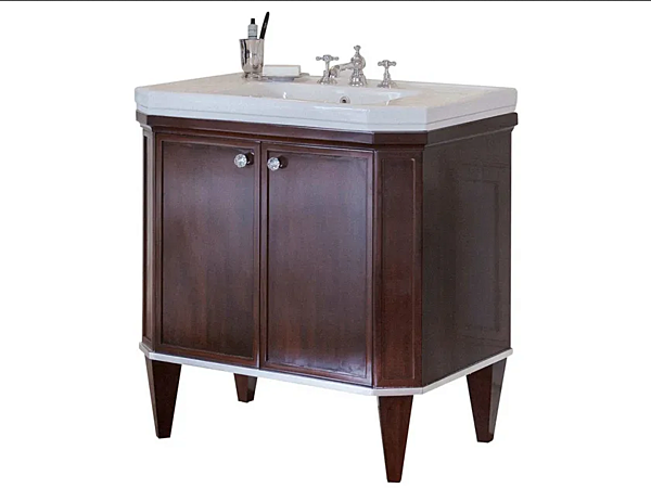 Одноместная деревянная тумба для ванной Gentry Home Adelaide фабрика Gentry Home из Италии. Фото №1
