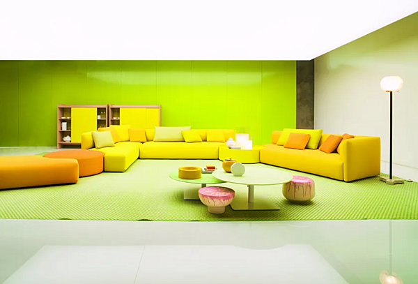 Модульный диван со съемным чехлом из ткани PAOLA LENTI WALT B153ADS/B153ASS/B153N фабрика PAOLA LENTI из Италии. Фото №4