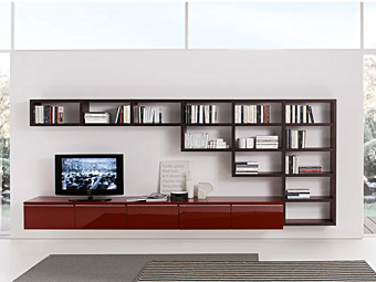 Секционная настенная стенка для хранения MISURAEMME Wall Crossing фабрика MisuraEmme из Италии