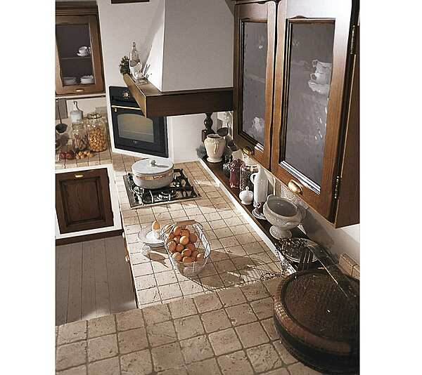 Кухня с ручками из массива дерева LUBE CUCINE Onelia 3 фабрика LUBE CUCINE из Италии. Фото №2