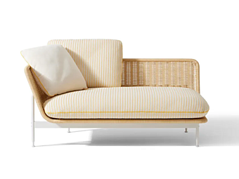 Диван с обитой спинкой из ткани для улицы CASSINA Esosoft