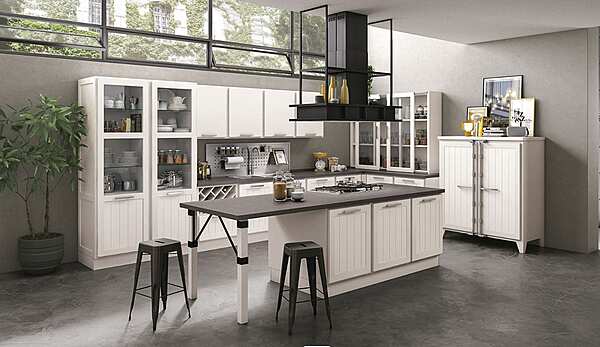 Кухня с островом из материала LUBE CUCINE Provenza 4 фабрика LUBE CUCINE из Италии. Фото №1
