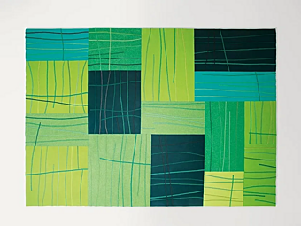 Прямоугольный шерстяной ковер с геометрическим рельефом PAOLA LENTI Rilievo TARL02